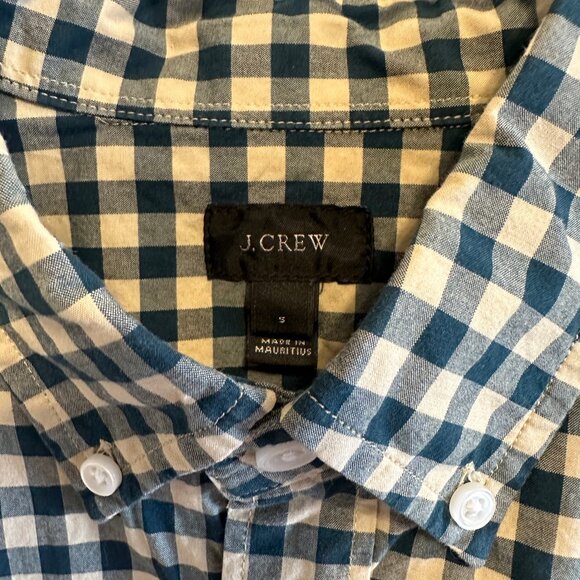 J Crew Button-Down Dress Shirt (Forest Green x Cream) - Picture 3 of 9